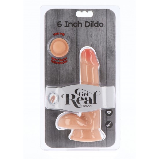 Dual Density Dildo 6 in. Balls