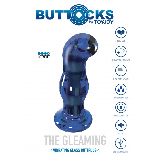 Gleaming Vibrating Glass Plug