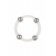 Steel Beaded Silicone Ring L