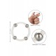 Steel Beaded Silicone Ring L