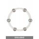 Steel Beaded Silicone Ring XL