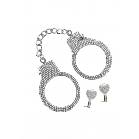 Diamond Wrist Cuffs Silver