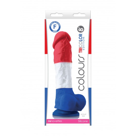 Tricolor Dildo 8 Inch
