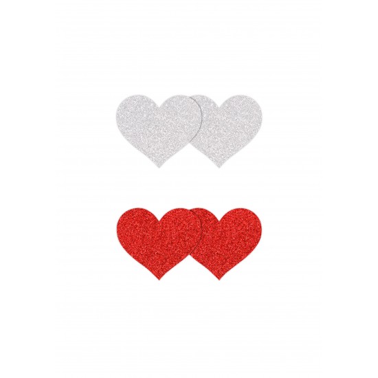 Pasties Glitter Hearts  2 Pair