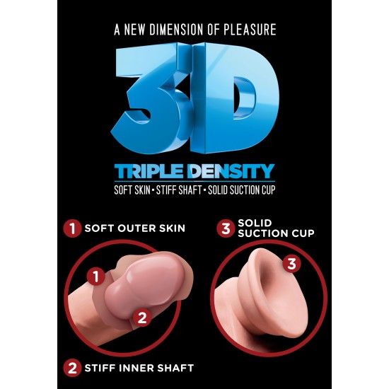 3D Triple Density Cock 5 inch