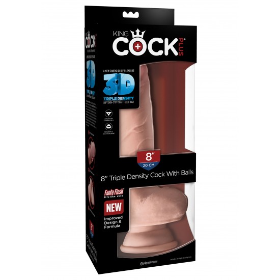 3D Cock with Balls 8 inch