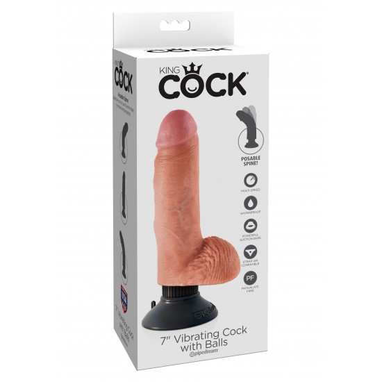 Vibrating Cock W Balls 7 Inch Vibrating Cock W Balls 7 Inch
