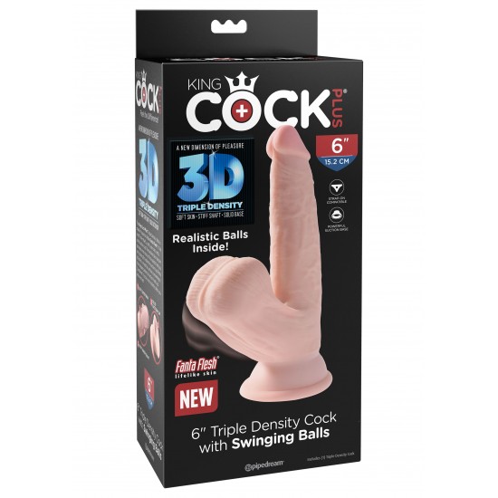 3D Cock Swinging Balls 6 inch