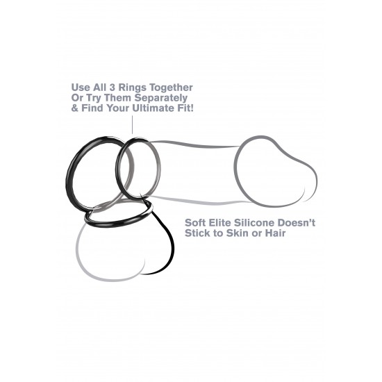 Silicone 3-Ring Stamina Set