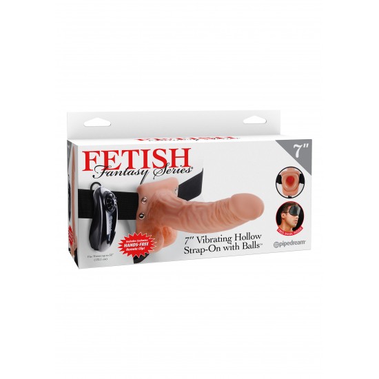 7in. Vibrating Hollow Strap-On
