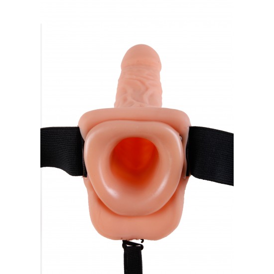 7in. Vibrating Hollow Strap-On
