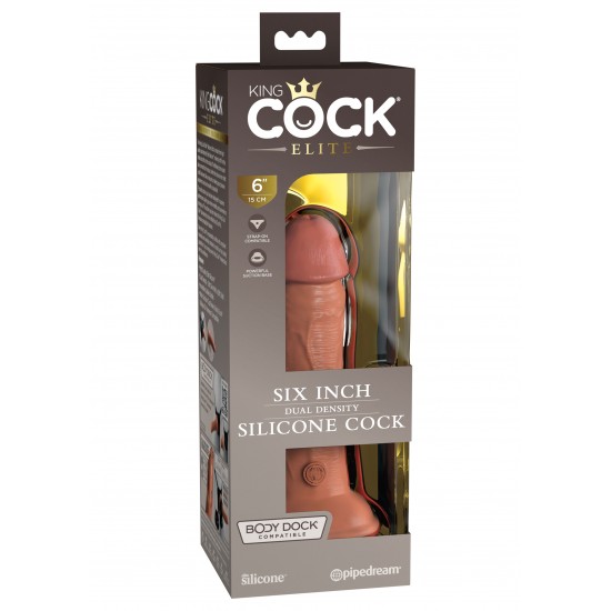 6 Inch 2Density Silicone Cock