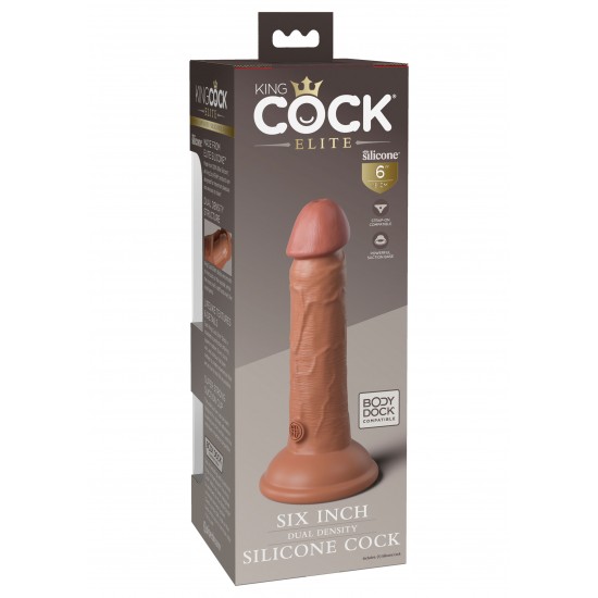6 Inch 2Density Silicone Cock