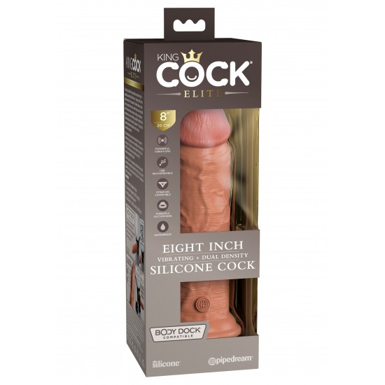 8 Inch 2Density Vibrating Cock