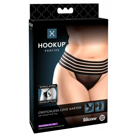 Crotchless Love Garter +Size