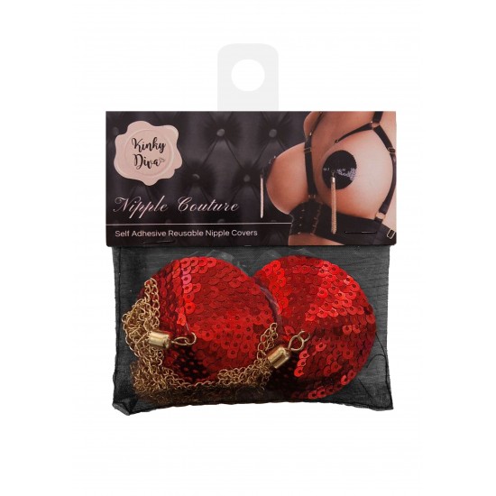 Sequin Nipple Covers w Chain