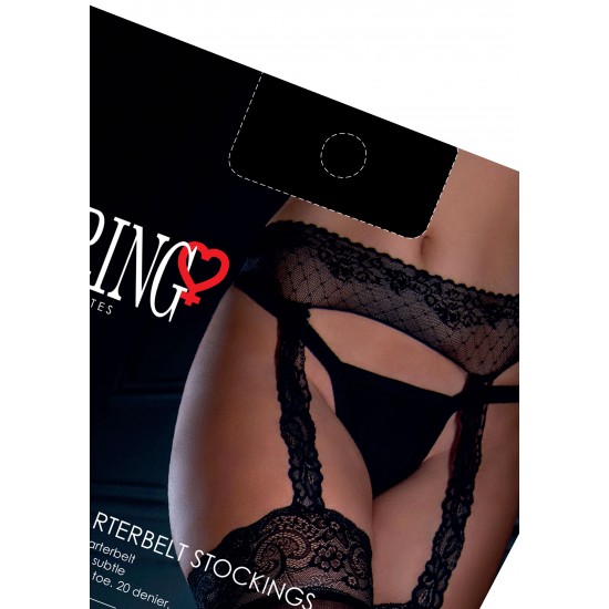 Satin T. Garterbelt Stockings