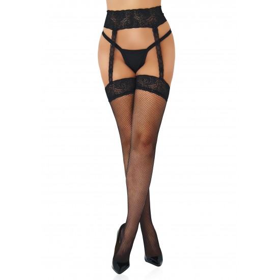 Fishnet Garterbelt Stockings