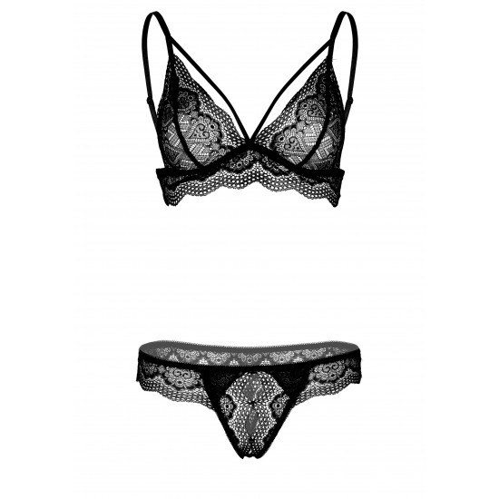 Bra and Crotchless Panty Bra and Crotchless Panty
