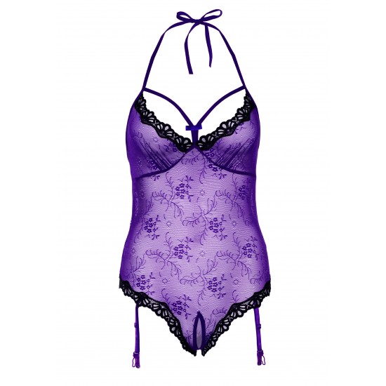 Lace Teddy with Open Crotch Lace Teddy with Open Crotch