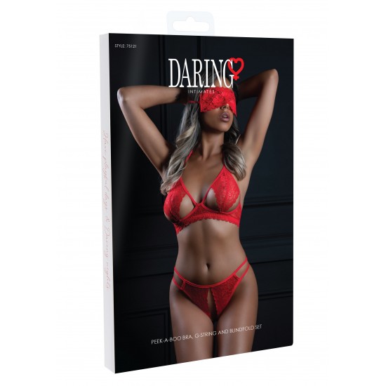 3PC Bra, Panty and Blindfold