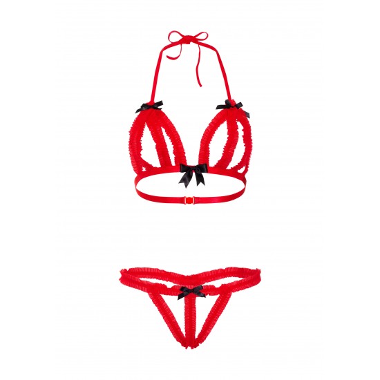 Peek-a-boo Ruffle Bra & Panty Peek-a-boo Ruffle Bra & Panty