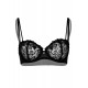 Sexy unlined embroidered bra