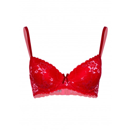 Demi bra with floral lace Demi bra with floral lace