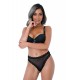 Mesh thong with ruched-back
