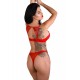 Crotchless floral lace string