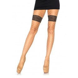 Diamond net tights w. floral