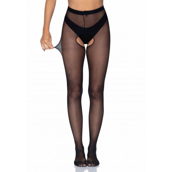 Sheer Crotchless Pantyhose