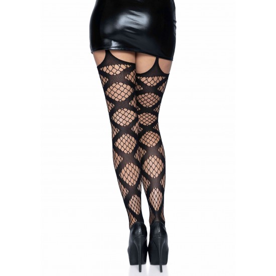 Net garter belt stockings