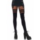 Pantyhose With Fishnet Stripes