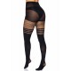 Pantyhose With Fishnet Stripes