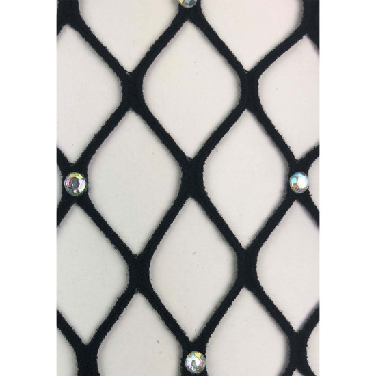 Rhinestone micro net tights