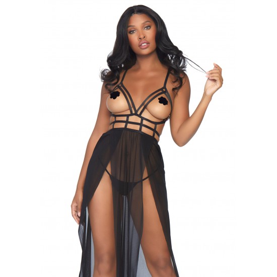 Cage Maxi dress and g-string Cage Maxi dress and g-string