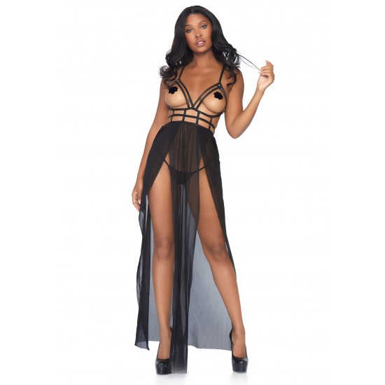 Cage Maxi dress and g-string Cage Maxi dress and g-string