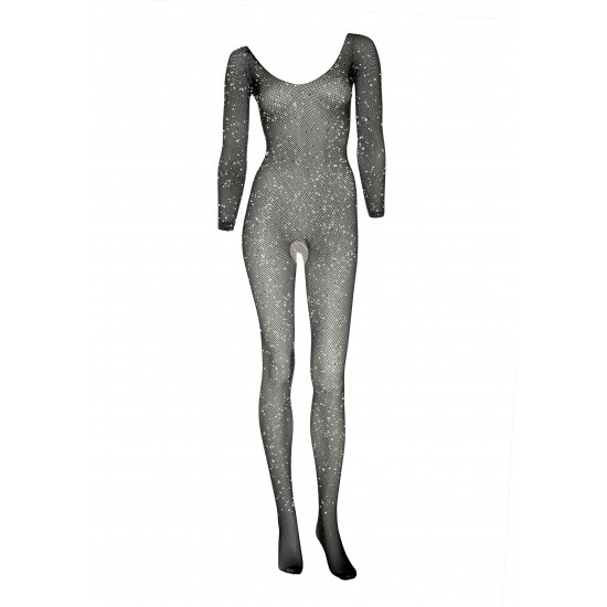 Fishnet sleeved bodystocking