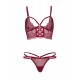 Lace bralette with sheer thong