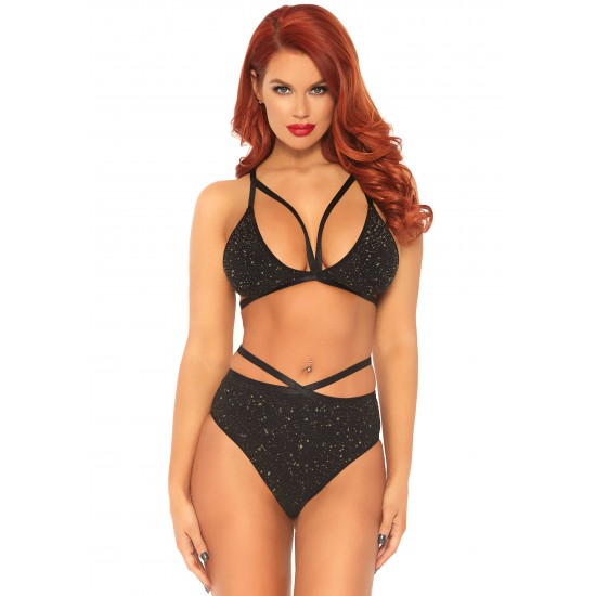 Lurex opaque bra and bottom Lurex opaque bra and bottom