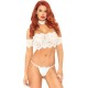 Lace top with choker and thong Lace top with choker and thong