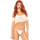 Lace top with choker and thong Lace top with choker and thong