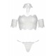 Lace top with choker and thong Lace top with choker and thong