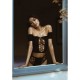 Opaque crop top and thong