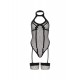 Net keyhole halter teddy Net keyhole halter teddy