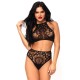 Lace top & high waist string Lace top & high waist string