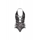 Strappy halter lace teddy