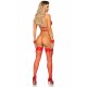 Open cup bra & garter belt set
