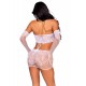 Lace tube dress and gloves Lace tube dress and gloves